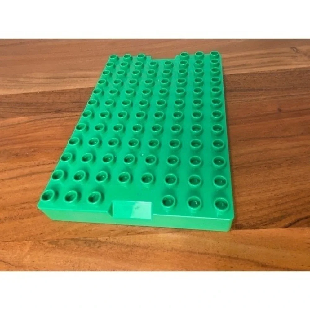 Green Building Block Baseplate Rectangular Construction Foundation Plate 2.9oz